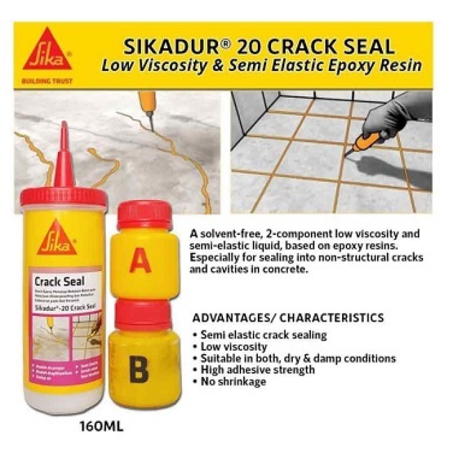 Keo Epoxy Sikadur 20 Crack Seal AB 160ml