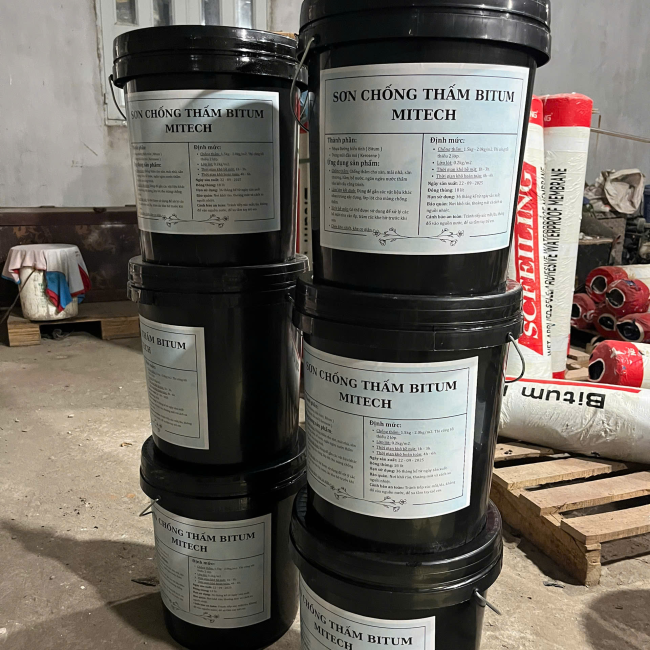 Nhựa đường biến tính - Sơn chống thấm Bitum Mitech