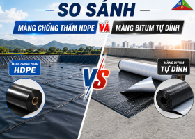 So sánh màng chống thấm HDPE và màng Bitum tự dính: Khi nào nên dùng loại nào?